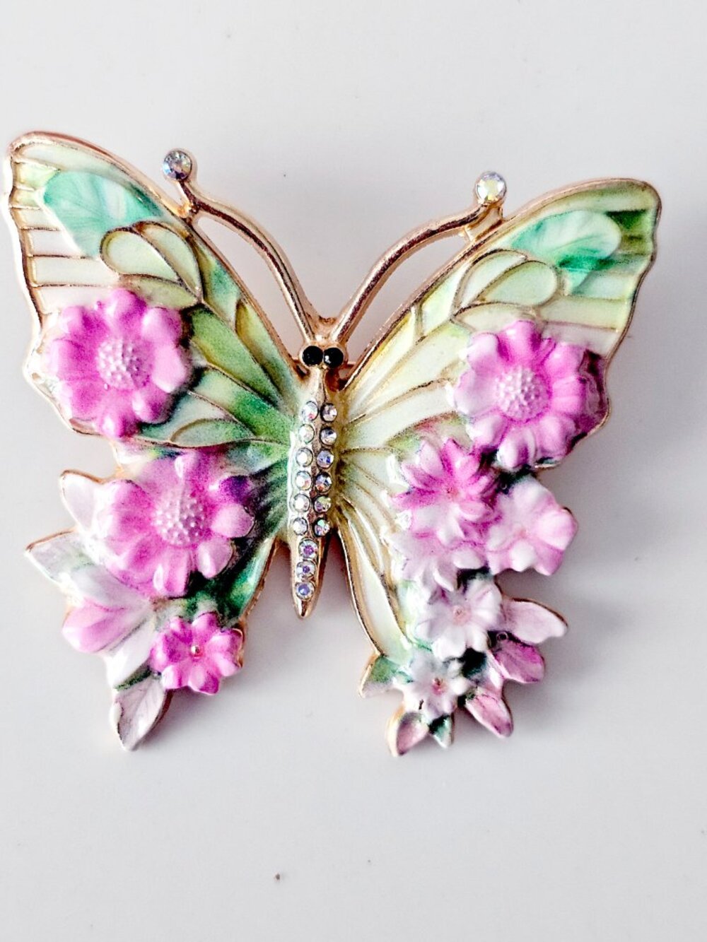 Enamel Butterfly Brooch